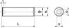 Vis sans tête six pans creux bout cuvette / Hexagon socket set screws cup point