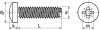 Vis autotaraudeuses tête cylindrique pozidrive / Pozidrive pan head thread rolling screws