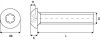 Vis métaux tête bombée six lobes / Six lobes button head screws