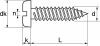 Vis à tôle tête cylindrique large fendue / Slotted pan head self tapping screws forme C