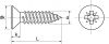 Vis à tôle tête fraisée pozidrive / Pozidrive countersunk head self tapping screws forme C