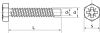 Vis à tôle tête hexagonale pozidrive bout pilote / Pozidrive self tapping screws hexagon head with pilot end