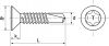 Vis autoperceuses tête fraisée six lobes / Six lobe countersunk head self drilling screws