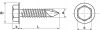 Vis autoperceuses tête hexagonale à embase / Hexagon head with flange self drilling screws