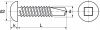 Vis autoperceuses tête cylindrique carrée / Square pan head self drilling screws