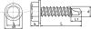 Vis autoperceuses tête hexagonale embase bi-métal / Hexagon head with flange self drilling screws