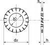Rondelles éventail à dentures extérieures AZ / Serrated external teeth lock washers