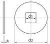 Rondelles pour constructions bois forme V / Washers for wood constructions form V