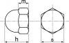 Ecrous borgnes décolletés / Machined cap nuts