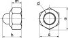 Ecrous borgnes autofreinés bague nylon / Prevailing torque type cap nuts with nylon insert