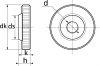 Ecrous moletés type bas / Knurled thumb nuts thin type