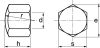 Ecrous borgnes hexagonaux bas / Hexagon thin cap nuts