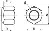 Ecrous hexagonaux indesserables avec bague nylon / Hexagon locknuts high with nylon insert