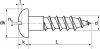 Vis à bois tête ronde fendue
