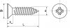 Vis à tôle tête fraisée phillips / Phillips countersunk head self tapping screws forme C