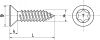 Vis à tôle tête fraisée six lobes / Six lobe countersunk head self tapping screws forme C