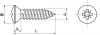 Vis à tôle tête fraisée bombée pozidrive / Pozidrive raised countersunk head self tapping screws forme C