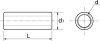 Manchons cylindriques taraudés / Cylindrical coupling nuts