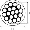 Cable monotoron 1x19