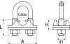 Serre cable à étrier